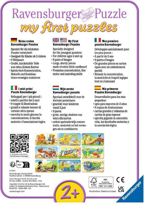 Image du produit Ravensburger Chantier animalier (18 pièces)