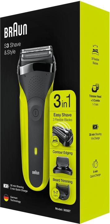 Produktbild Braun Series 3 81702942 razor for men Trimming machine Black, Green