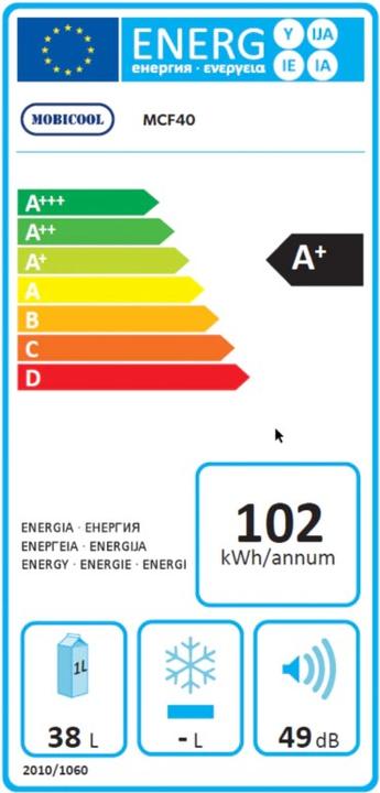 Label énergétique Mobicool Mcf (31 l)