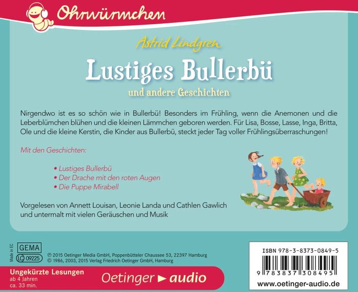 Actual product image Funny Bullerbü And Other G (Frank Gustavus, Cathlen Gawlich, Kay Poppe, Astrid Lindgren, Senta Kapoun, Leonie Landa, Silke von Hacht, Charles Kurt Peters, Katrin Angel King, Annette Berger, German)