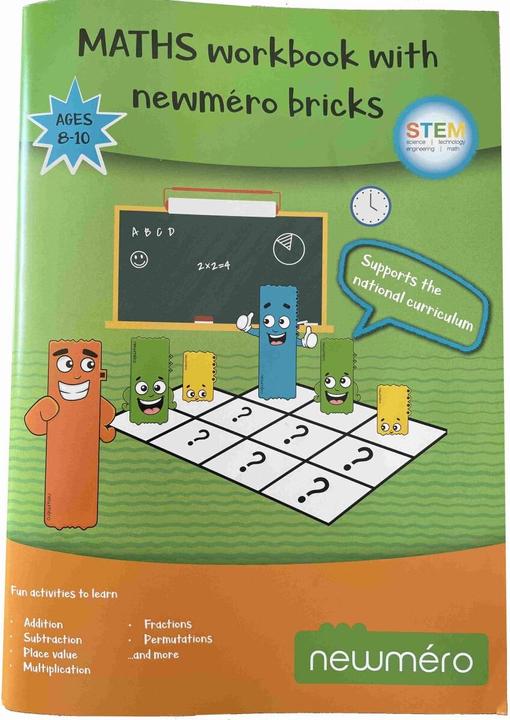 Actual product image Newmero Arbeitsheft für Schüler von 8 - 10 Jahren (French, German, Swedish, English, Danish)
