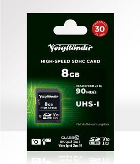 Produktbild Voigtländer High-Speed SDHC 8GB UHS-I Cl10, U1, V10 (8 GB, SDHC, U1, UHS-I)
