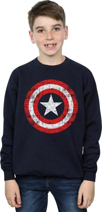 Produktbild Avengers Captain America Scratched Shield Sweatshirt Jungen (140, 146)