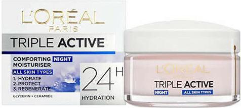 L'Oréal Paris Triple Active Hydrating Night Moisturiser 50ml (Körpercreme, 50 ml)
