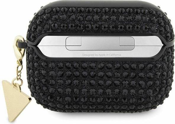 Produktbild Guess GUAP2HDGTPK AirPods Pro 2 cover czarny/black Rhinestone Triangle Charm (Kopfhörer Tasche)