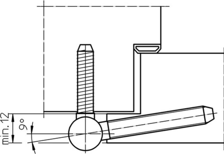 Productafbeelding Simonswerk Inboorscharnier BAKA B 1-15 2-delig vernikkeld 40 kg DIN links / rechts houten deuren