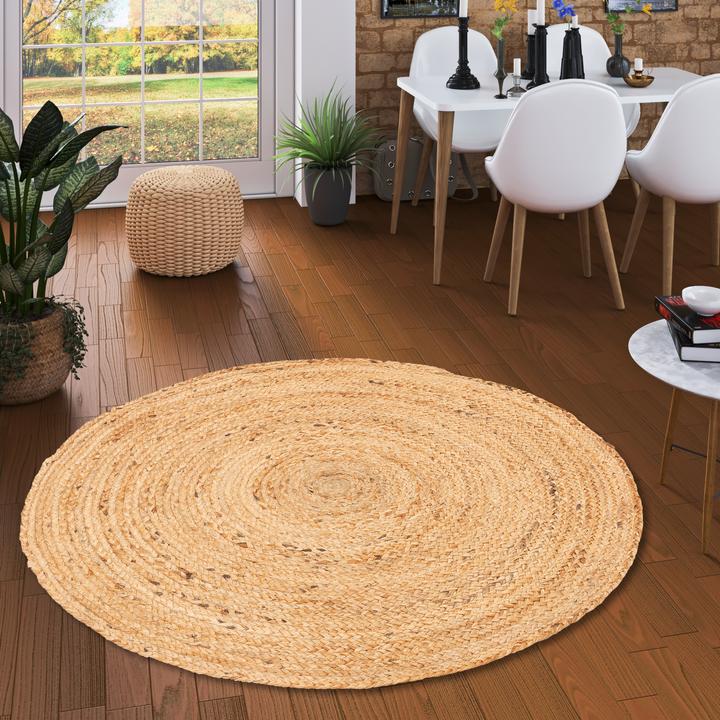 Produktbild Pergamon Naturfaser Handgefertigt Jute Teppich Nele Rund (Rund)