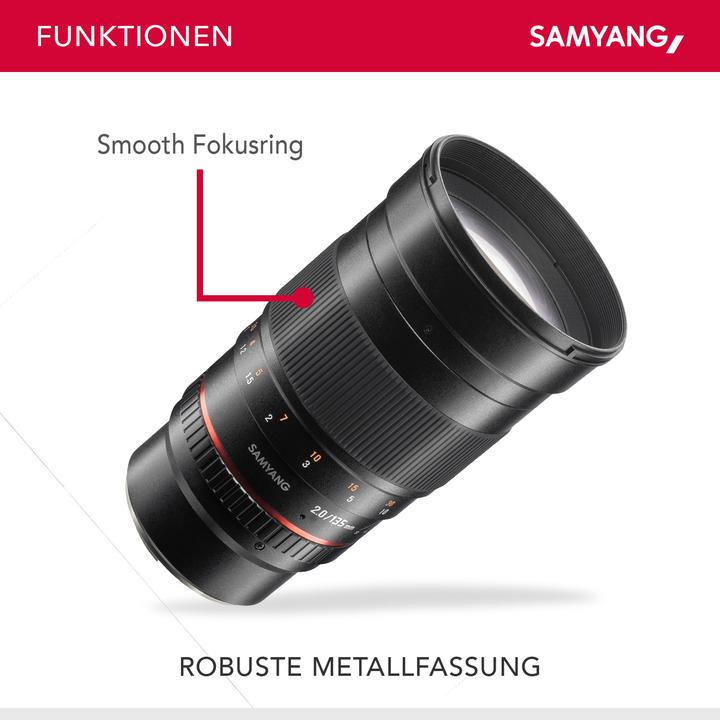 Produktbild Samyang 135mm f/2-22 ED UMC, Fujifilm XF (Fujinon XF, Vollformat)