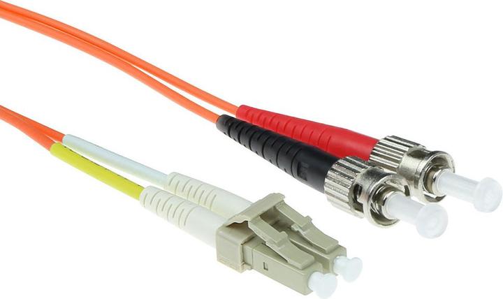 Actual product image 30 meter LSZH Multimode 50/125 OM2 fiber patch cable duplex with LC and ST connectors (30 m)
