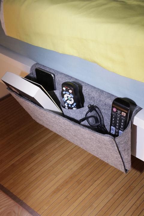 Actual product image Kikkerland Bedside Caddy Felt (3 x 25 x 43.5 cm)