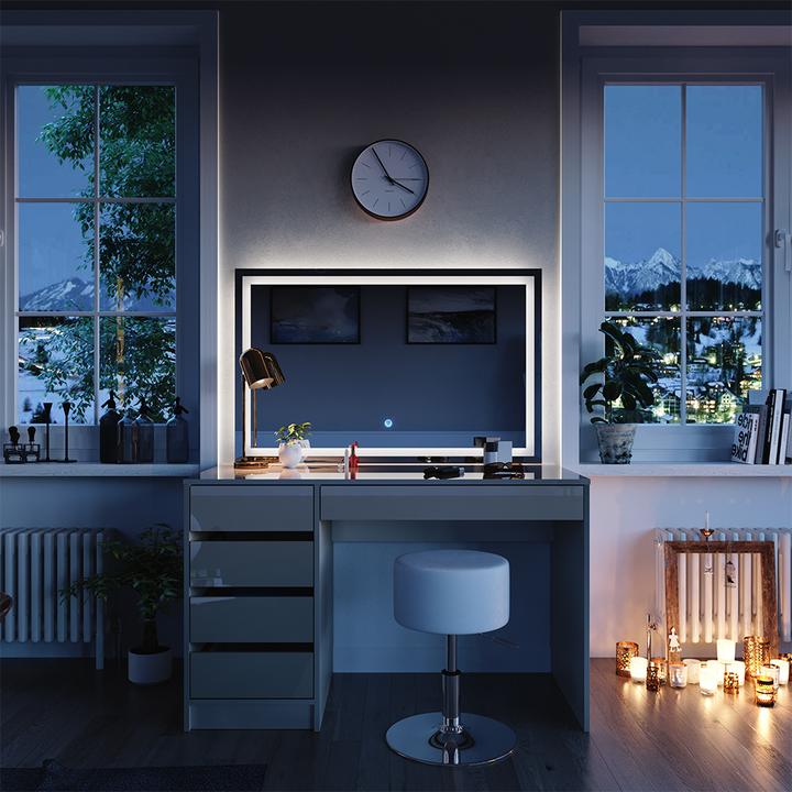 Produktbild Vicco Sherry mit Hocker und Beleuchtung (120 x 75 x 55 cm)