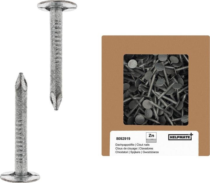 Produktbild Helpmate Dachpappnägel 2x20, verzinkt, 1000 Gramm (1 Stück, 20 mm)