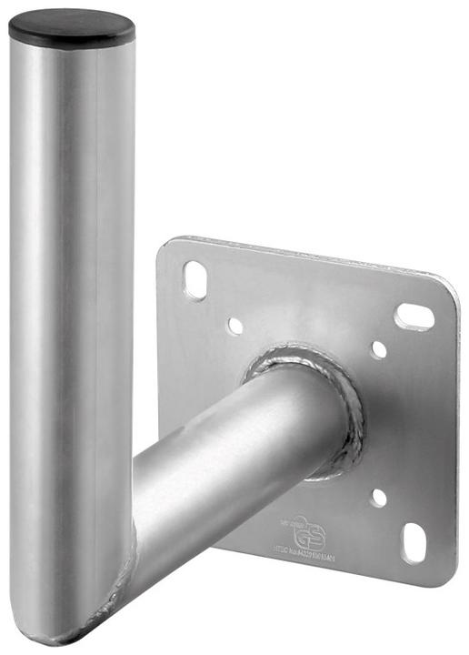 Goobay Aluminuim Support mural pour antenne parabolique, Gris (Miroirs + antennes Montage)