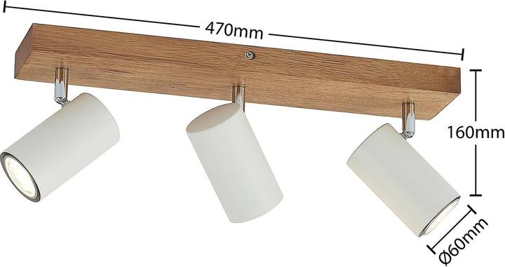 Actual product image Lindby Maniva ceiling spotlight, three-flame, white (GU10)