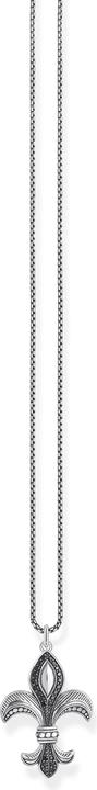 Thomas Sabo Kette Bourbonische Lilie (925er Sterlingsilber, Geschwärzt, 45 - 50 cm)