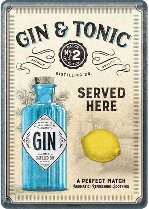 Produktbild Nostalgic-Art Merchandising Postkarte Gin & Tonic 14 x 10 cm (1 Stk.)