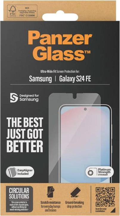 Image du produit PanzerGlass Ultra-Wide Fit (1 pièce(s), Samsung Galaxy S24 FE)