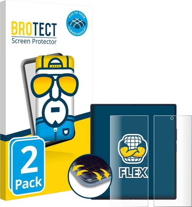 Produktbild BROTECT Fullscreen Schutzfolie Displayschutz Folie Klar Transparent (2 Stück, Samsung Galaxy Z Fold7)