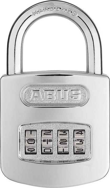 Image du produit Abus Cadenas à combinaison 160/50 - Cadenas en finition chromée brillante - avec code personnalisé.