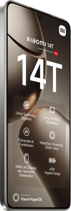Actual product image Xiaomi 14T + Curved Gaming Monitor 30" Launch Bundle (256 GB, Titan Gray, 6.67", Dual SIM, 50 Mpx, 5G)