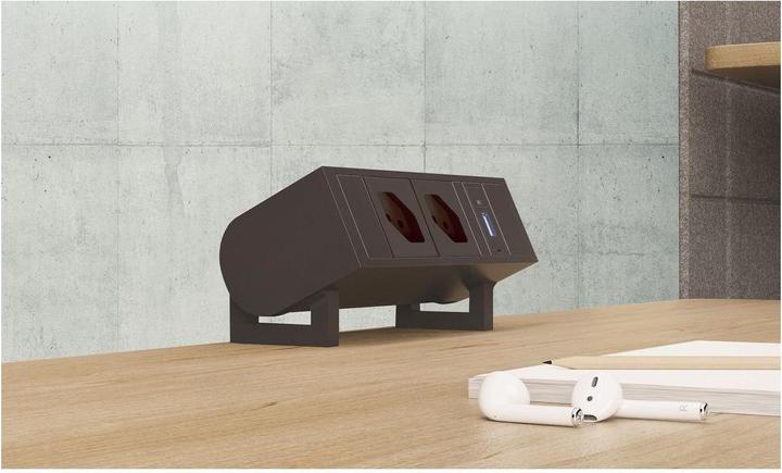 Produktbild IB Connect SUPRA Steckdoseneinheit weiss 2x Typ 13 1x USB-A/C 1x Leermodul (4 x, USB-A, USB-C, Typ 13, 0.30 m)