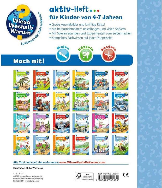 Produktbild Ravensburger Wieso? Weshalb? Warum? aktiv-Heft: Natur (Deutsch, Ruby Warnecke, 2023)