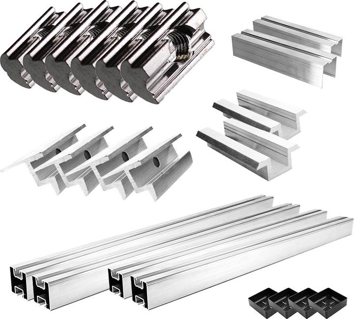 Produktbild Offgridtec Befestigungskit mit Dachhaken 3-fach verstellbar (für Dachziegel) für Schrägdachmontage 2 Solarp