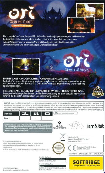 Image du produit Skybound Ori - La collection (Switch, Switch Lite, Switch OLED, DE)