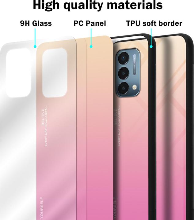Productafbeelding Cadorabo TPU 2 Kleuren Glazen Hoesje (OnePlus Noord N200 5G)