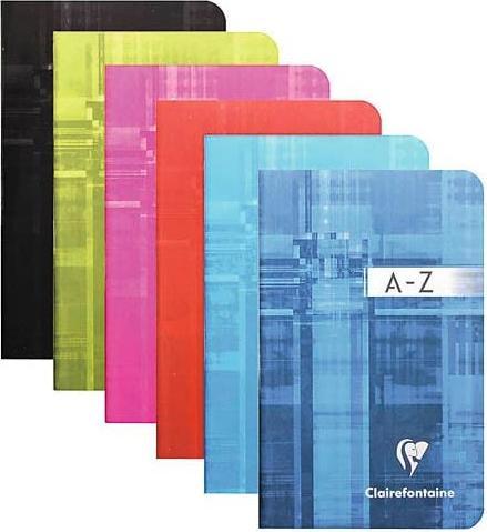 Clairefontaine Carnet avec index A - Z (90 x 140 mm, Quadrillé, Couverture rigide)