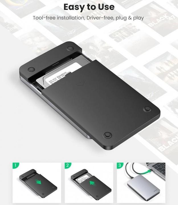 Actual product image Ugreen Aluminium housing (2.5")