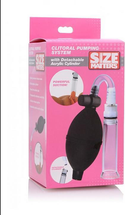 Actual product image Bijoux Indiscrets Clitoral Pumping System with Detachable Acrylic Cylinder