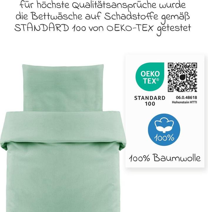 Produktbild Makian Babybettwäsche & Bettsets Bettwäsche 80 x 80 cm / 35 x 40 cm - Uni