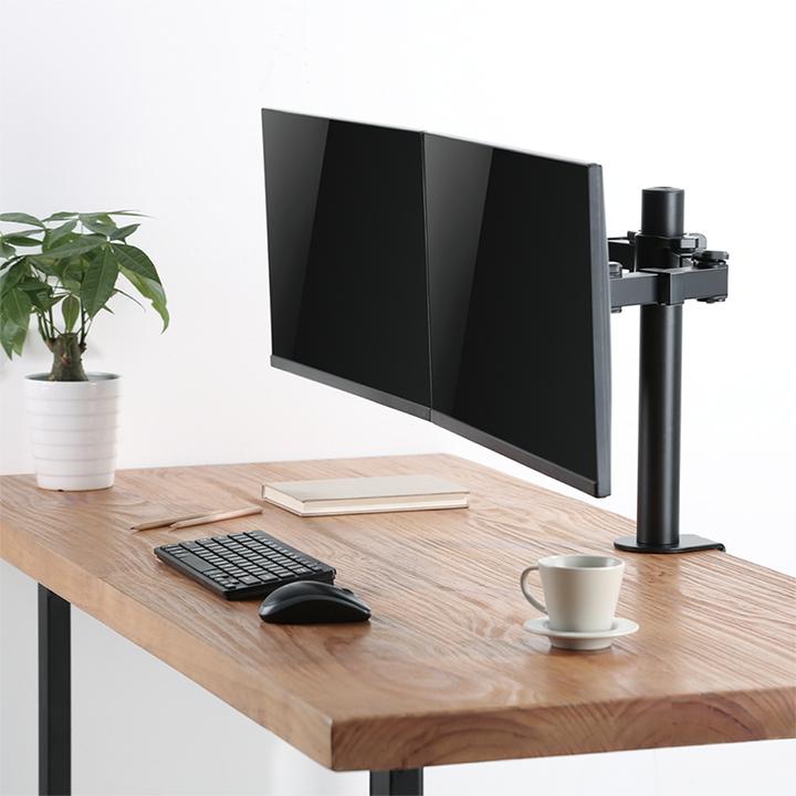 Produktbild LogiLink 2-Fach Monitorhalterung 17 - 32"Ärmlaenge verstellbar (Tisch, 32")