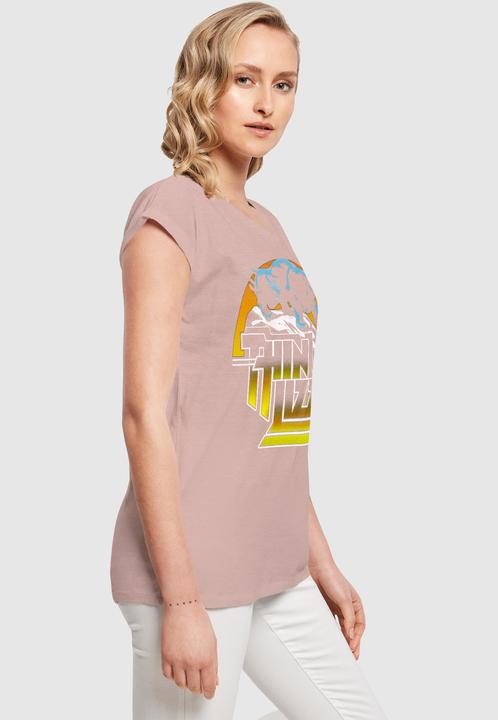 Actual product image Merchcode Ladies Thin Lizzy - TL Panther Extended Shoulder Tee - 181491 (S)