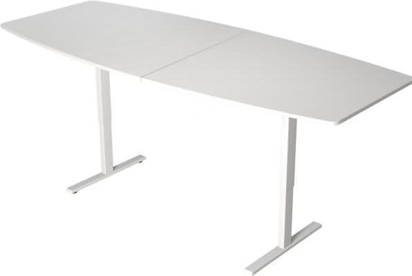 Productafbeelding Kerkmann Conferentietafel Move 3 wit tonvorm 250,0 x 100,0 x 72,0 - 120,0 cm