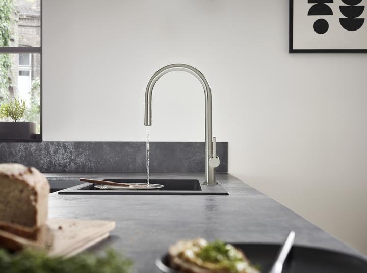 Produktbild hansgrohe HG Einhebel-Spültischmischer 210 TALIS M Ausziehbrause edelstahl finish