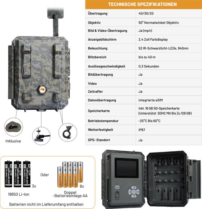 Produktbild ICUserver ICU CLOM Cam6 Wildkamera Camouflage