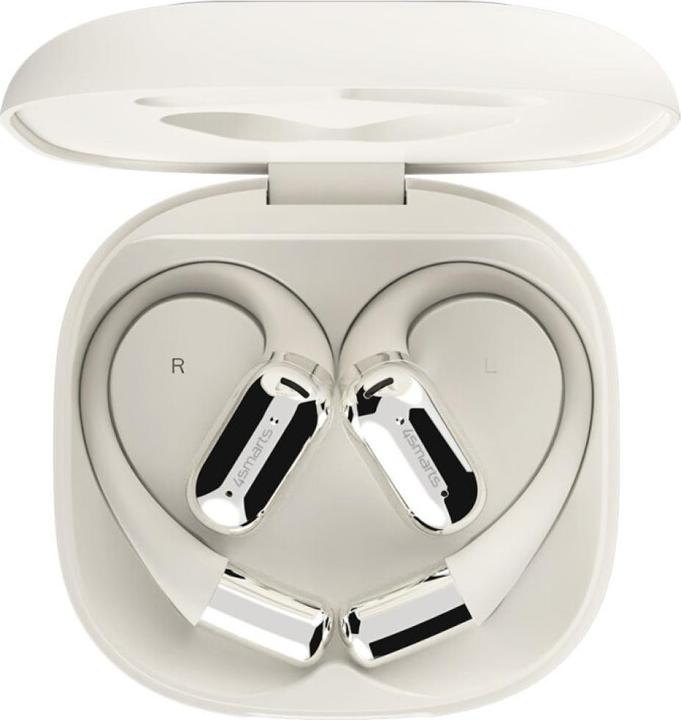 Productafbeelding 4smarts Open-Ear Bluetooth Kopfhörer SkyBuds AI Screen, Beige (Geen ruisonderdrukking, 4 h, Draadloze)