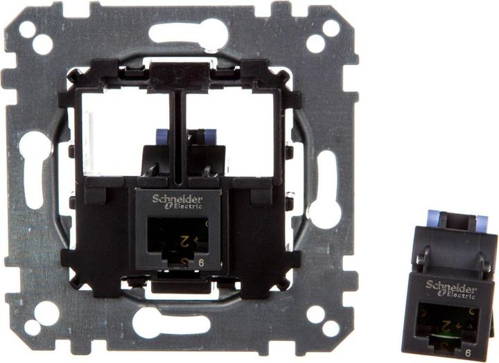 Image du produit Schneider Electric Merten Prise double pour ordinateur RJ45 Cat.6 UTP (MTN4576-0002)