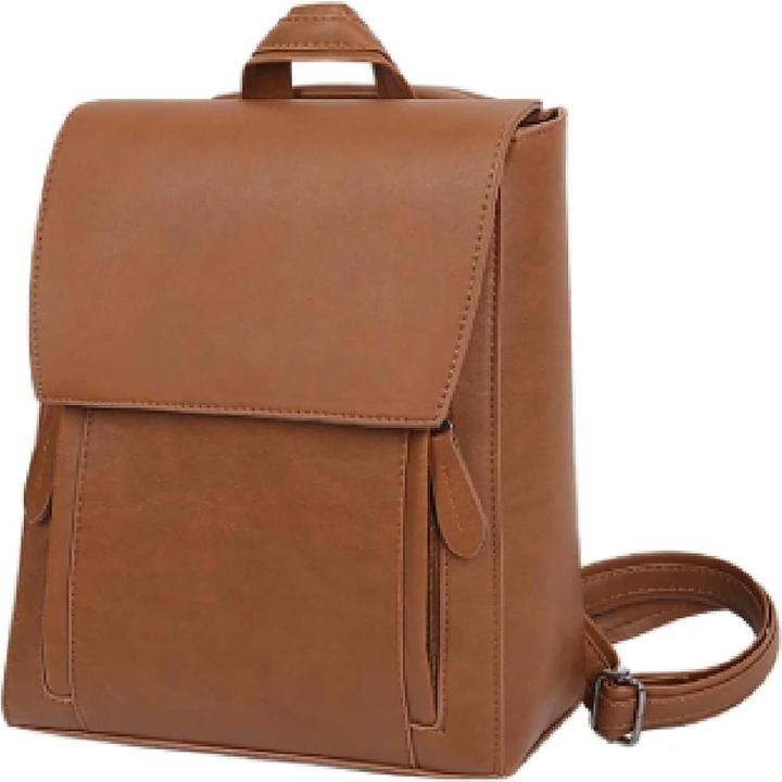 Image du produit Only-Bags.Store Petit sac à dos en cuir végétalien à trois voies, sac à dos en caramel, sac à dos en cuir