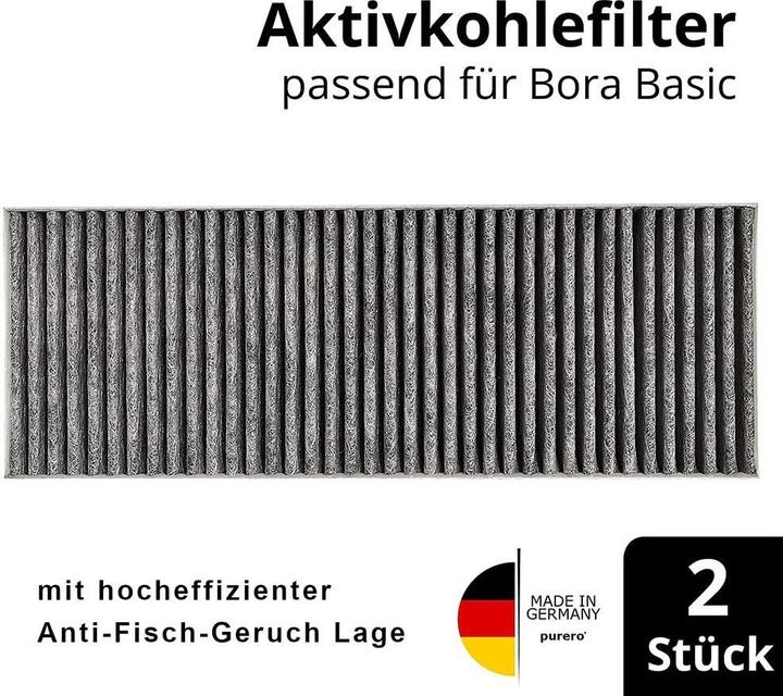 Actual product image Purero Aktivkohlefilterset für Bora Kochfelder Basic