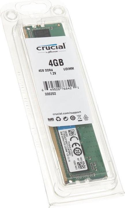 Produktbild Crucial CT4G4DFS824A (1 x 4GB, 2400 MHz, DDR4-RAM, DIMM)