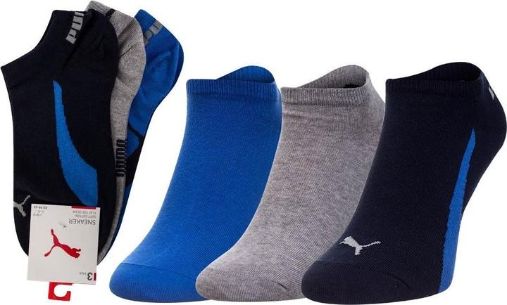 Produktbild Puma Damen Herren Lifestyle Sneaker Socken 12 Paar, Grösse:35-38, Artikel:-003 navy / grey / strong b (3er Pack, 35 - 38)
