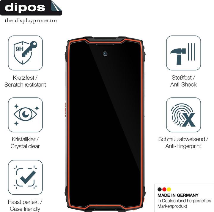 Actual product image Dipos Anti-Shock Screen Protector Clear (1 Piece, Blackview BV9300)