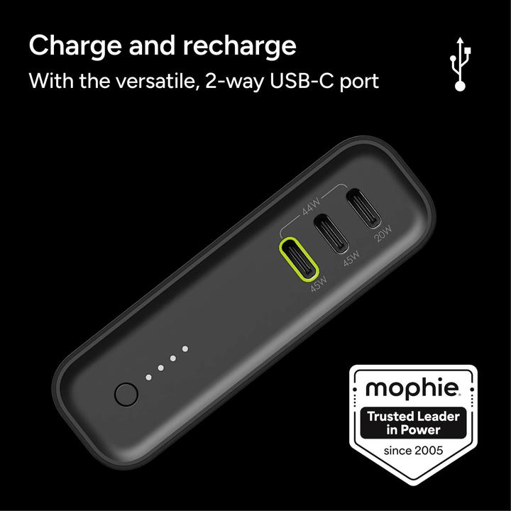 Produktbild mophie Powerstation Pro Schnellladegerät Powerbank 20.000mAh Schwarz (20000 mAh, 45 W)