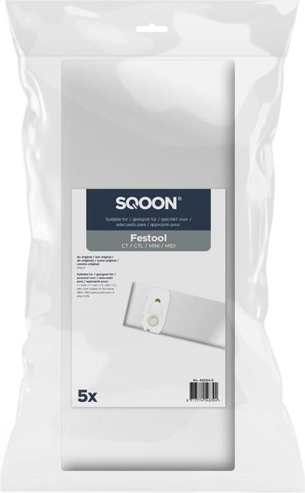 Produktbild Sqoon SQOON 42204-5 Staubsaugerbeutel Festool CT / CTL / MINI / MIDI 5 Stück (5 x)