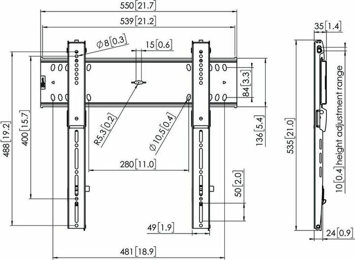 Image du produit Vogels PFW 6400 (Mur, 65", 100 kg)