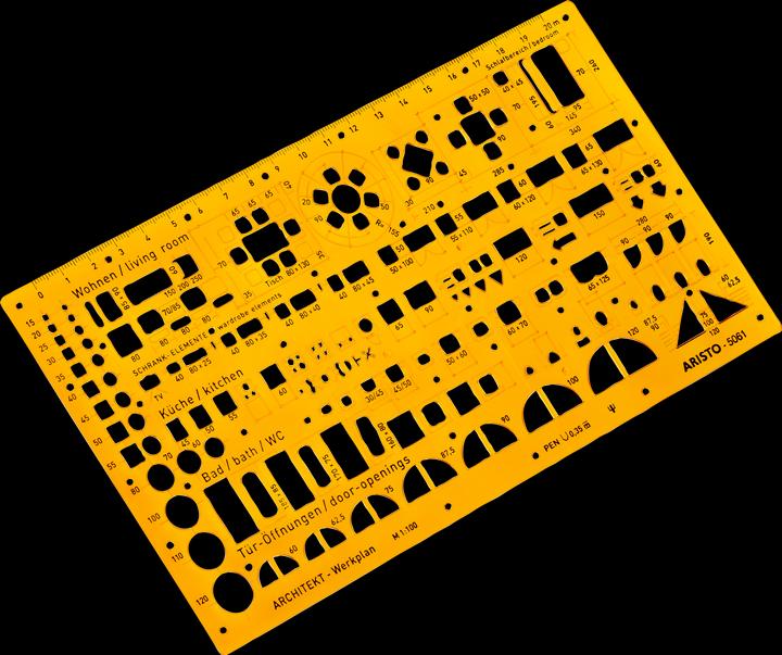 Actual product image Aristo Template architect combination (225 mm)
