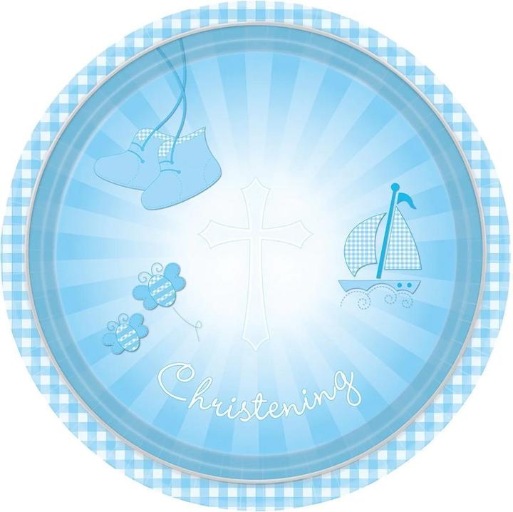 Produktbild Amscan Babyschuhe PartyTeller Papier Taufe 8erPack (8 x)